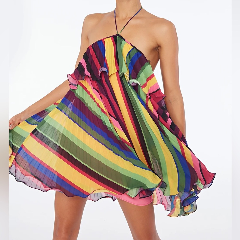 AMUR Sevyn Halter Mini Dress, sz 2